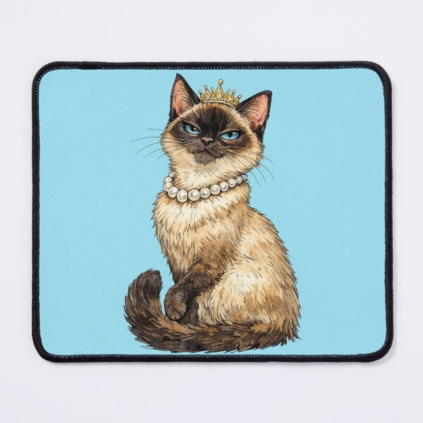 Item preview, Whimsical Sassy Siamese Cat with a Royal Attitude designed and sold by Lion and Lamb Design.