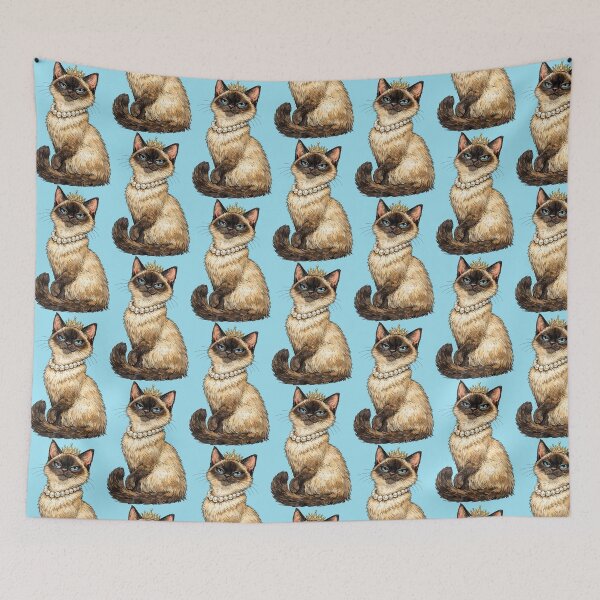 Item preview, Whimsical Sassy Siamese Cat with a Royal Attitude designed and sold by Lion and Lamb Design.
