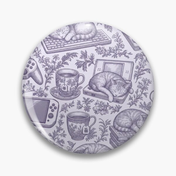 Item preview, Cozy Gaming Toile Seamless Pattern | Vintage Cozy Gaming Toile Repeat designed and sold by StickyGuys.