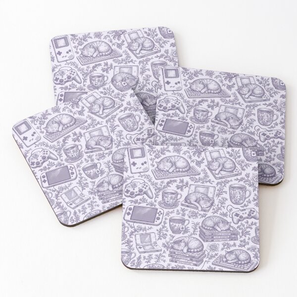 Item preview, Cozy Gaming Toile Seamless Pattern | Vintage Cozy Gaming Toile Repeat designed and sold by StickyGuys.
