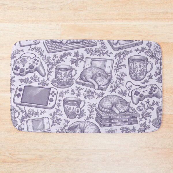 Item preview, Cozy Gaming Toile Seamless Pattern | Vintage Cozy Gaming Toile Repeat designed and sold by StickyGuys.