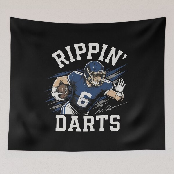 Item preview, Giants Jaxson Dart Rippin Darts designed and sold by ErinRuthie.