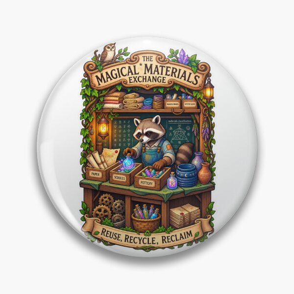 Item preview, The Magical Materials Exchange | Woodland Raccoon | Fantasy Craft Supply Shop designed and sold by MrDev.