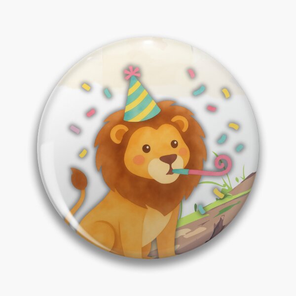 Item preview, Cute Birthday Lion with Party Hat Kids Wall Art designed and sold by Mohamed  Ramadan.