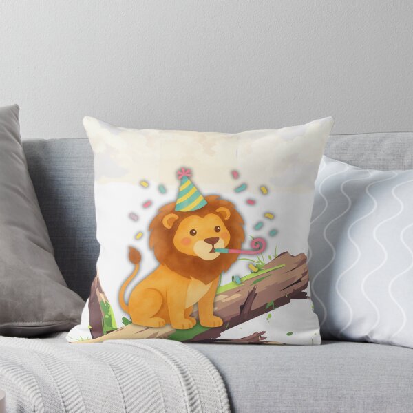 Item preview, Cute Birthday Lion with Party Hat Kids Wall Art designed and sold by Mohamed  Ramadan.