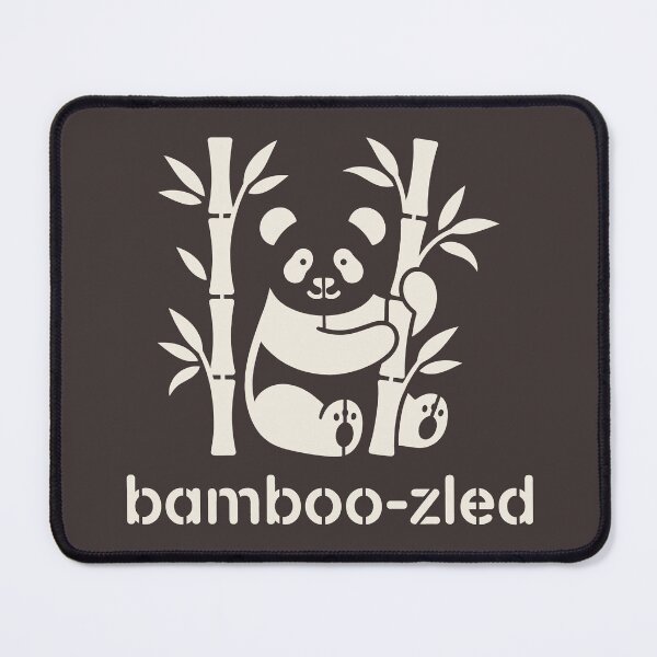Item preview, Bamboo-zled Panda Bear Funny Bamboo Pun (Dark BKG) designed and sold by JumpJammiesTees.