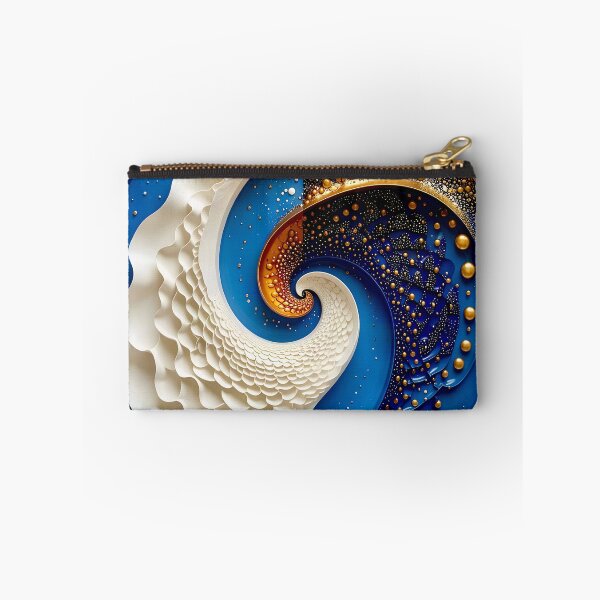 Item preview, Blue and Gold Concentric Spiral designed and sold by Vicky Brago-Mitchell®.