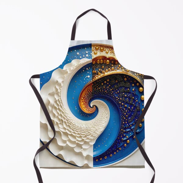 Item preview, Blue and Gold Concentric Spiral designed and sold by Vicky Brago-Mitchell®.