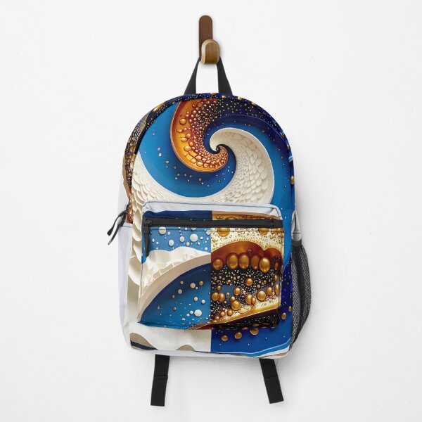 Item preview, Blue and Gold Concentric Spiral designed and sold by Vicky Brago-Mitchell®.