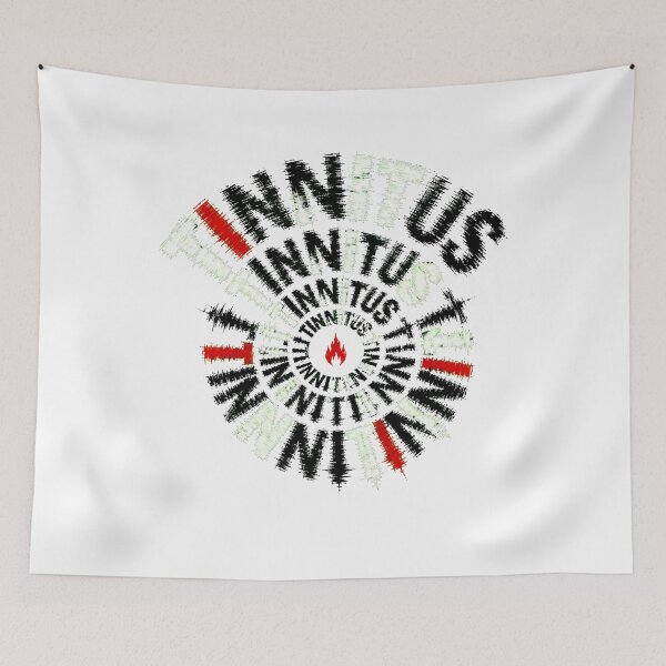 Item preview, Tinnitus Awareness Ringing Ears Distressed Soundwave Typography designed and sold by chattsuede.