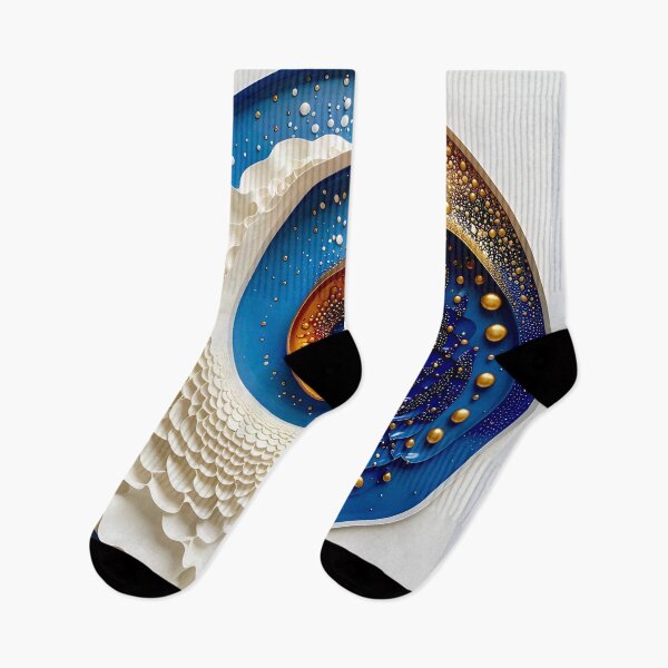 Item preview, Blue and Gold Concentric Spiral designed and sold by Vicky Brago-Mitchell®.