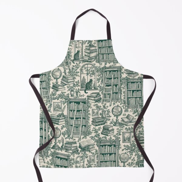 Item preview, Library Ladder Toile Seamless Pattern | Vintage Cozy Reading Toile Repeat designed and sold by StickyGuys.