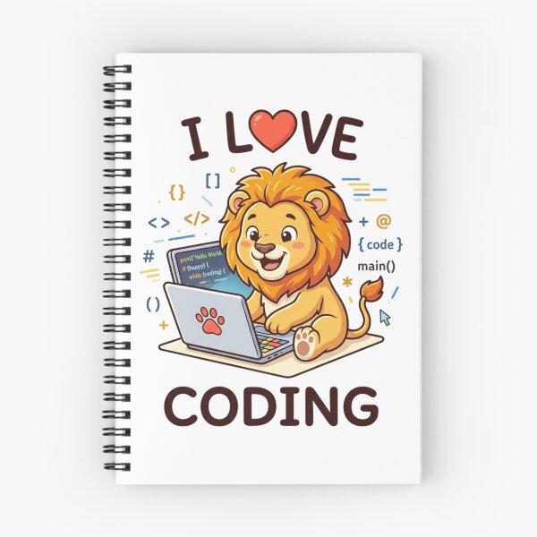 Item preview, 'I Love Coding' Lion designed and sold by TriStudio.