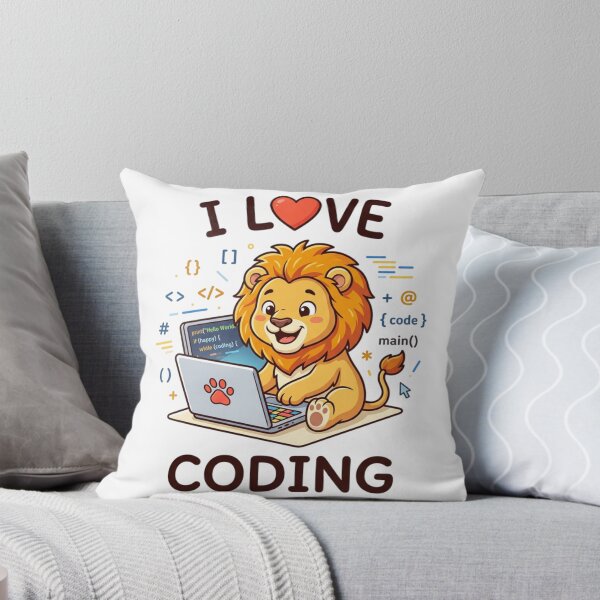 Item preview, 'I Love Coding' Lion designed and sold by TriStudio.