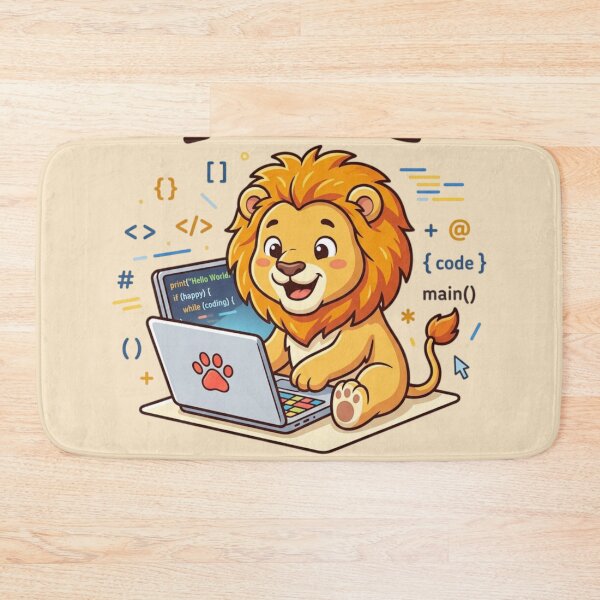 Item preview, 'I Love Coding' Lion designed and sold by TriStudio.