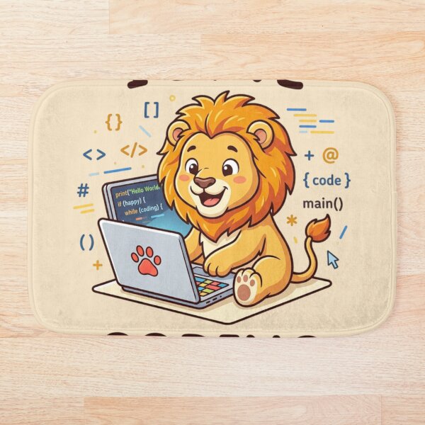 Item preview, 'I Love Coding' Lion designed and sold by TriStudio.