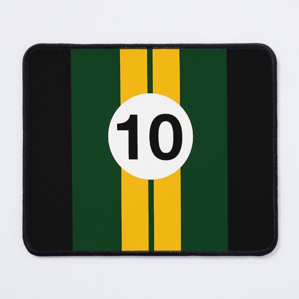 Item preview, British Racing Green And Yellow Racing Stripes designed and sold by TashaDorga.