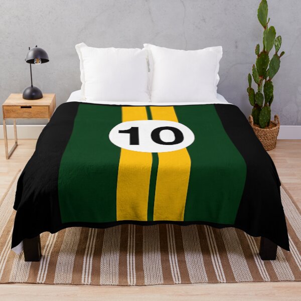 Item preview, British Racing Green And Yellow Racing Stripes designed and sold by TashaDorga.