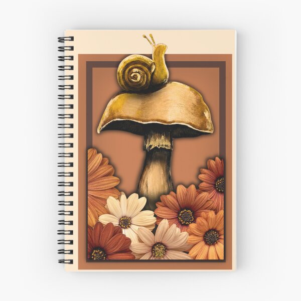 Item preview, Autumn Orange Daisies and Mushroom Vintage Floral Painting designed and sold by ArtistsAtticWI.