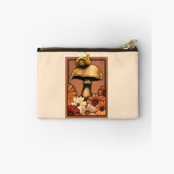 Item preview, Autumn Orange Daisies and Mushroom Vintage Floral Painting designed and sold by ArtistsAtticWI.
