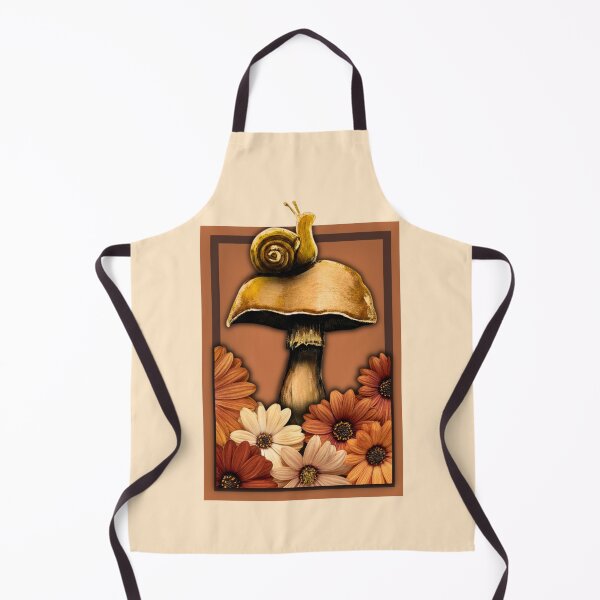 Item preview, Autumn Orange Daisies and Mushroom Vintage Floral Painting designed and sold by ArtistsAtticWI.