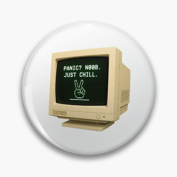 Item preview, Panic Noob Just Chill ASCII CRT Monitor Geek designed and sold by chattsuede.