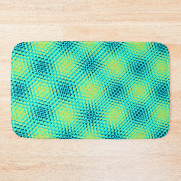 Item preview, Retro Honeycomb Sky Blue Pattern designed and sold by Shy Fractal Designs.