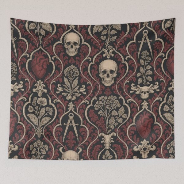 Item preview, Anatomy Library Damask Seamless Pattern | Vintage Bookish Dark Academia Toile Repeat designed and sold by StickyGuys.