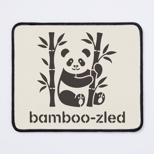Item preview, Bamboo-zled Panda Bear Funny Bamboo Pun (Light BKG) designed and sold by JumpJammiesTees.