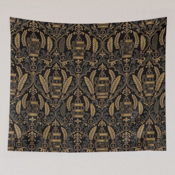 Item preview, Dark Academia Book Damask Seamless Pattern | Vintage Bookish Dark Academia Toile Repeat designed and sold by StickyGuys.