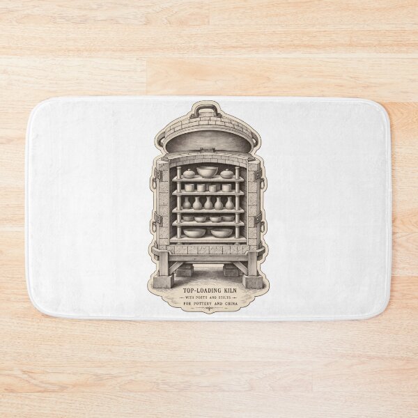 Item preview, Kiln and Shelf Furniture | Vintage Pottery Tools Ceramicist Dark Academia Print designed and sold by StickyGuys.