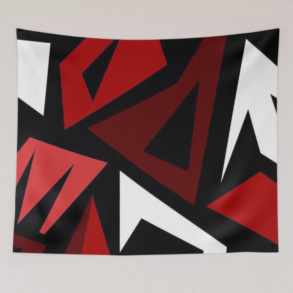Item preview, Red and Black Urban Camo Abstract Shapes Art designed and sold by Jimakmo.