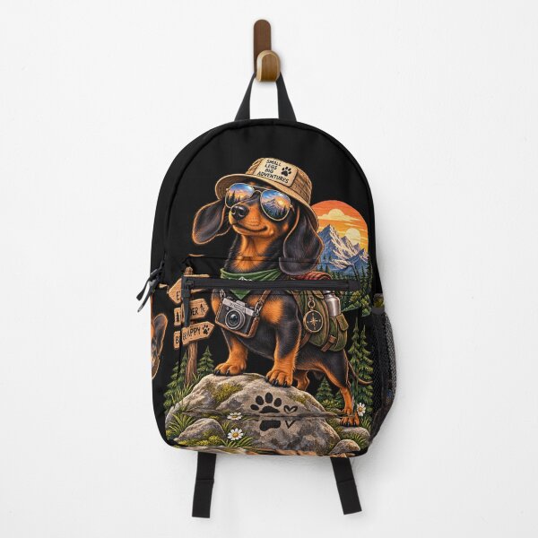 Item preview, Dachshund Adventure Dog Vintage Hiking Design designed and sold by JKDJ.