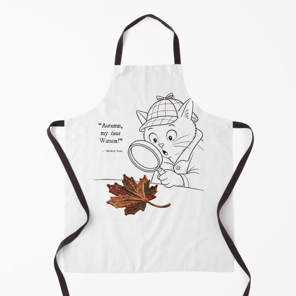 Item preview, Cat Detective Examining a Knitted Autumn Leaf designed and sold by knitcorner26.