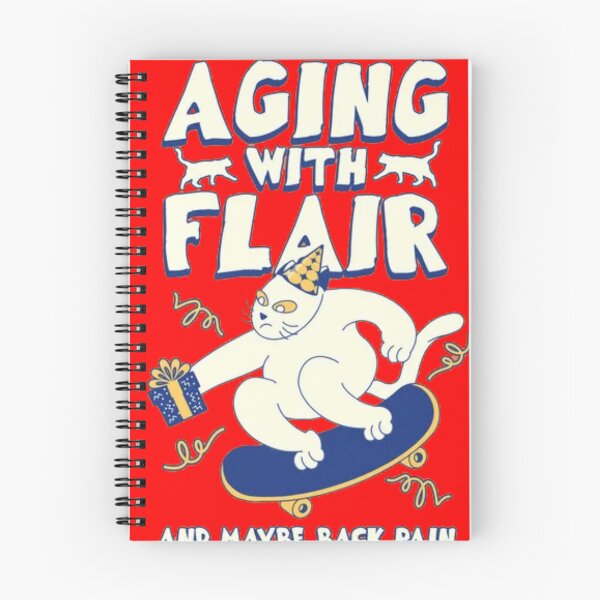 Item preview, Aging With Flair And Maybe Back Pain - Skateboarding Birthday Cat designed and sold by GenZFashion000.