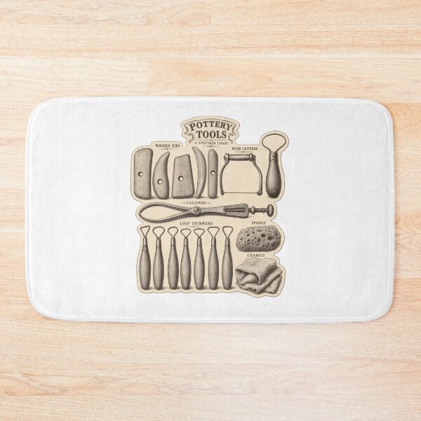 Item preview, Potter's Tool Chart | Vintage Pottery Tools Ceramicist Dark Academia Print designed and sold by StickyGuys.