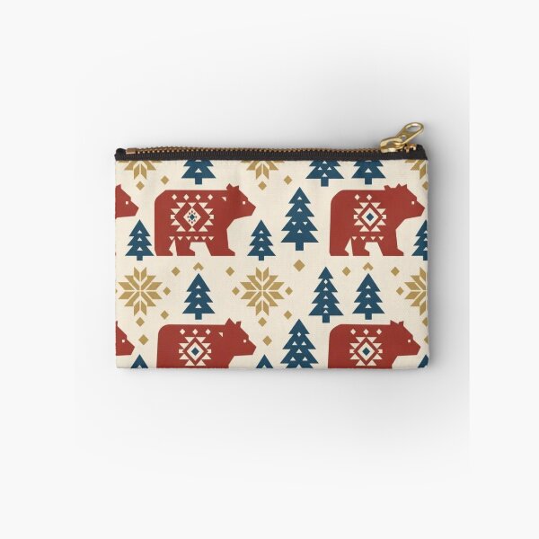 Item preview, Scandinavian Bear Pine Seamless Pattern | Nordic Folk Art Winter Textile designed and sold by StickyGuys.