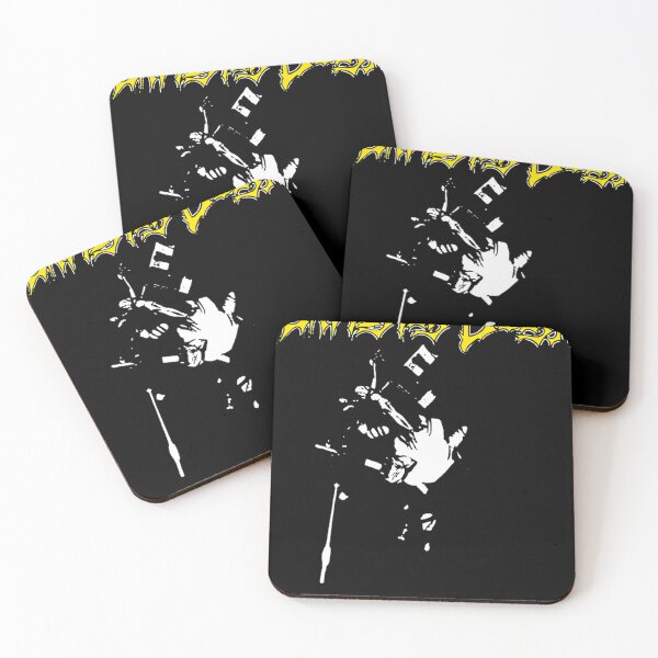 Item preview, White Silhouette Gothic Rock Yellow Typography designed and sold by MythosBotany.
