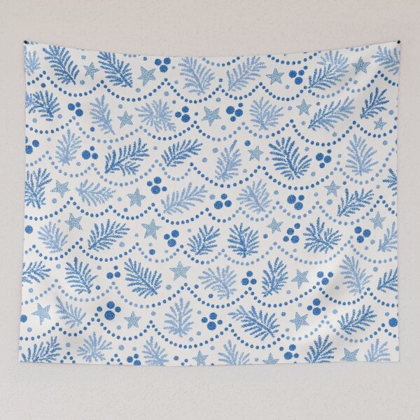 Item preview, Polish Pottery Christmas Seamless Pattern | Boleslawiec Blue and White Folk Ceramic designed and sold by StickyGuys.