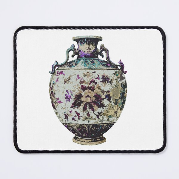 Item preview, Ornate, vintage ceramic vase with intricate purple floral patterns. designed and sold by dibartstudio.