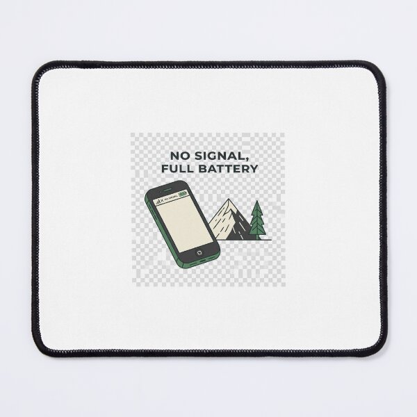 Item preview, No Signal Full Battery Funny Digital Detox Design designed and sold by ImagineDraws.
