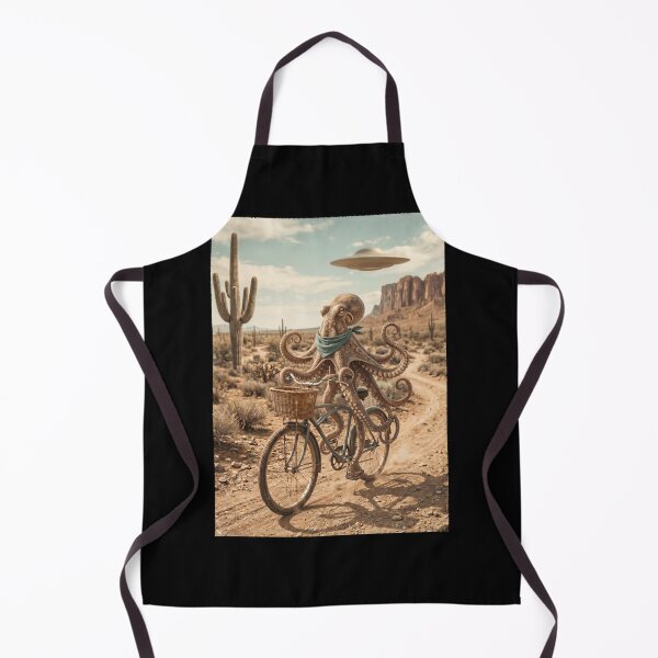 Item preview, Octopus Riding Bike Wild West Western UFO Animal Lover designed and sold by dian-rody-crest.