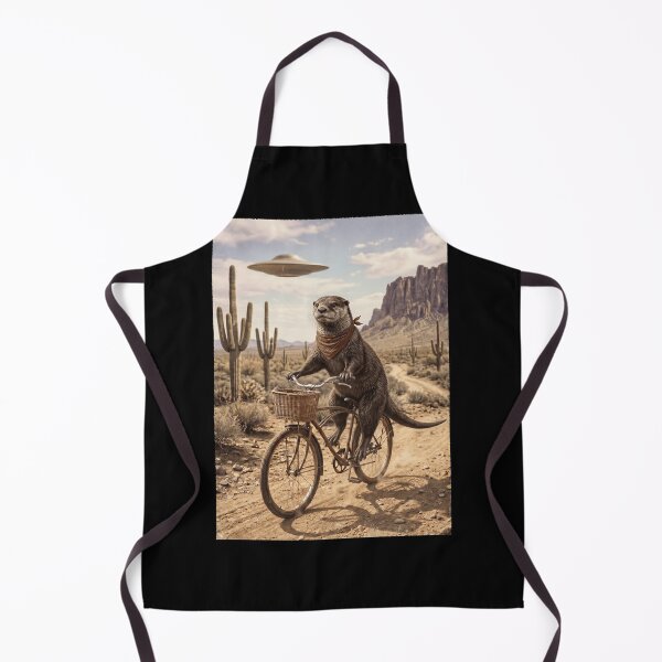 Item preview, Otter Riding Bike Wild West Western UFO Animal Lover designed and sold by dian-rody-crest.