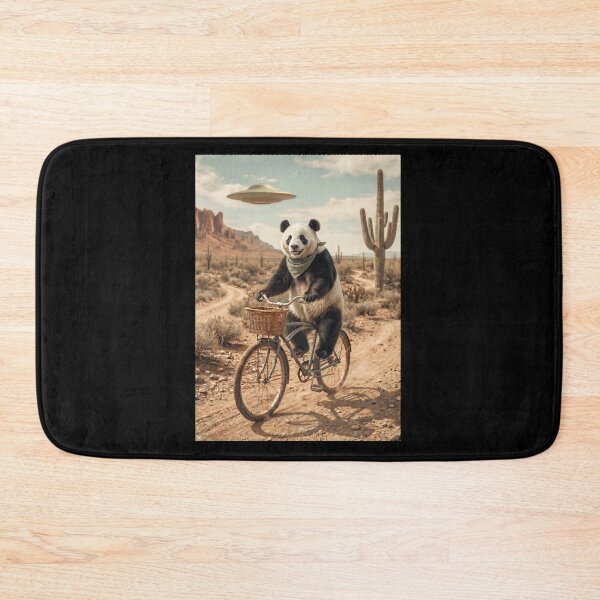 Item preview, Panda Riding Bike Wild West Western UFO Animal Lover designed and sold by dian-rody-crest.