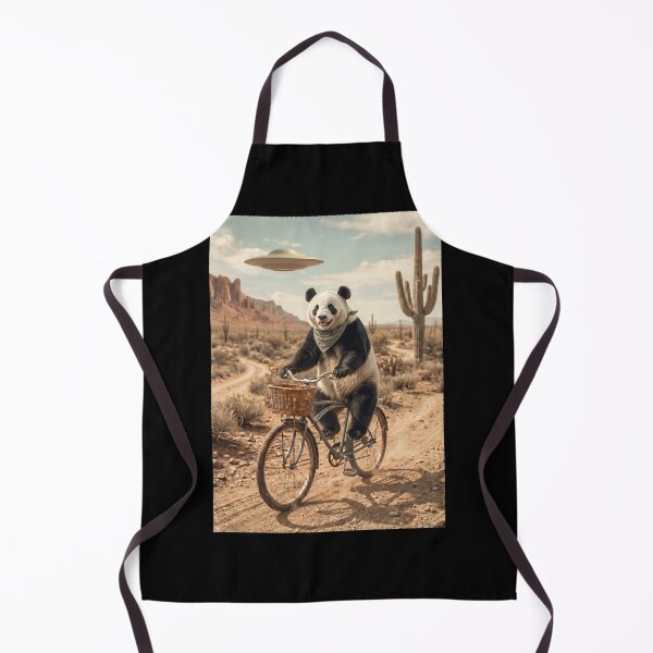 Item preview, Panda Riding Bike Wild West Western UFO Animal Lover designed and sold by dian-rody-crest.