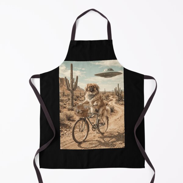 Item preview, Pekingese Riding Bike Wild West Western UFO Dog Lover designed and sold by dian-rody-crest.