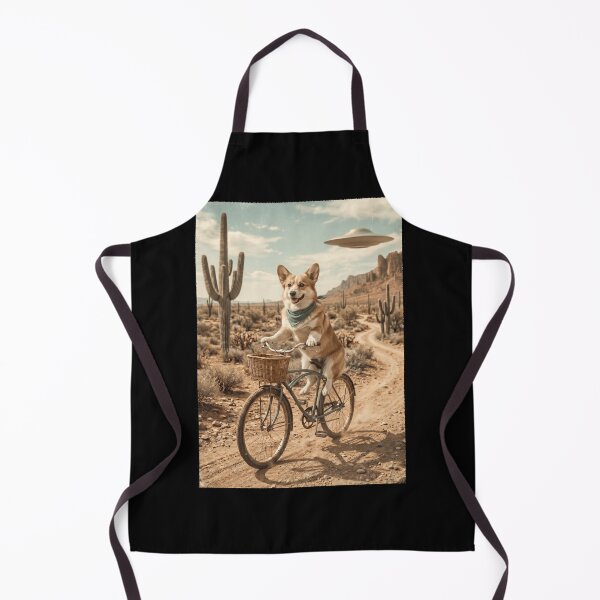 Item preview, Pembroke Welsh Corgi Riding Bike Wild West Western UFO Dog Lover designed and sold by dian-rody-crest.