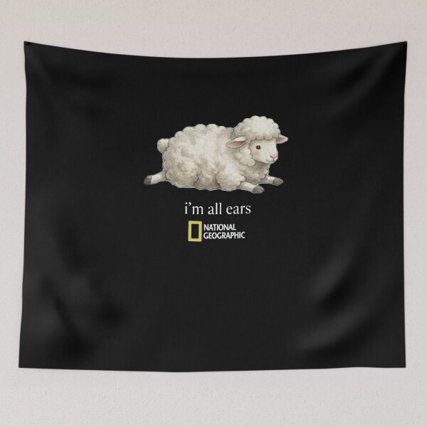 Item preview, National Geographic Sheep I'm All Ears Wildlife Graphic T-Shirt Nature Tee designed and sold by Doptlavia.