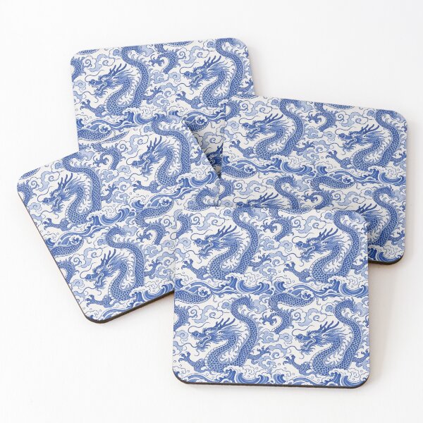 Item preview, Chinese Porcelain Dragon Seamless Pattern | Blue and White Cobalt Porcelain designed and sold by StickyGuys.