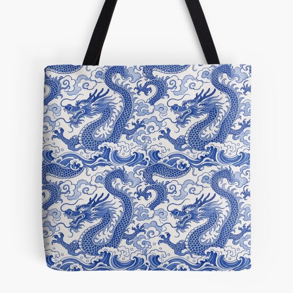 Item preview, Chinese Porcelain Dragon Seamless Pattern | Blue and White Cobalt Porcelain designed and sold by StickyGuys.